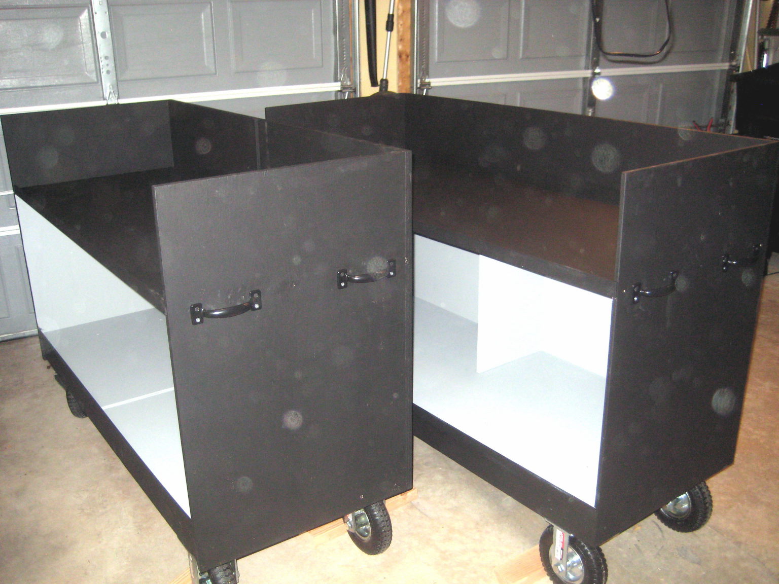 Both carts in my garage.